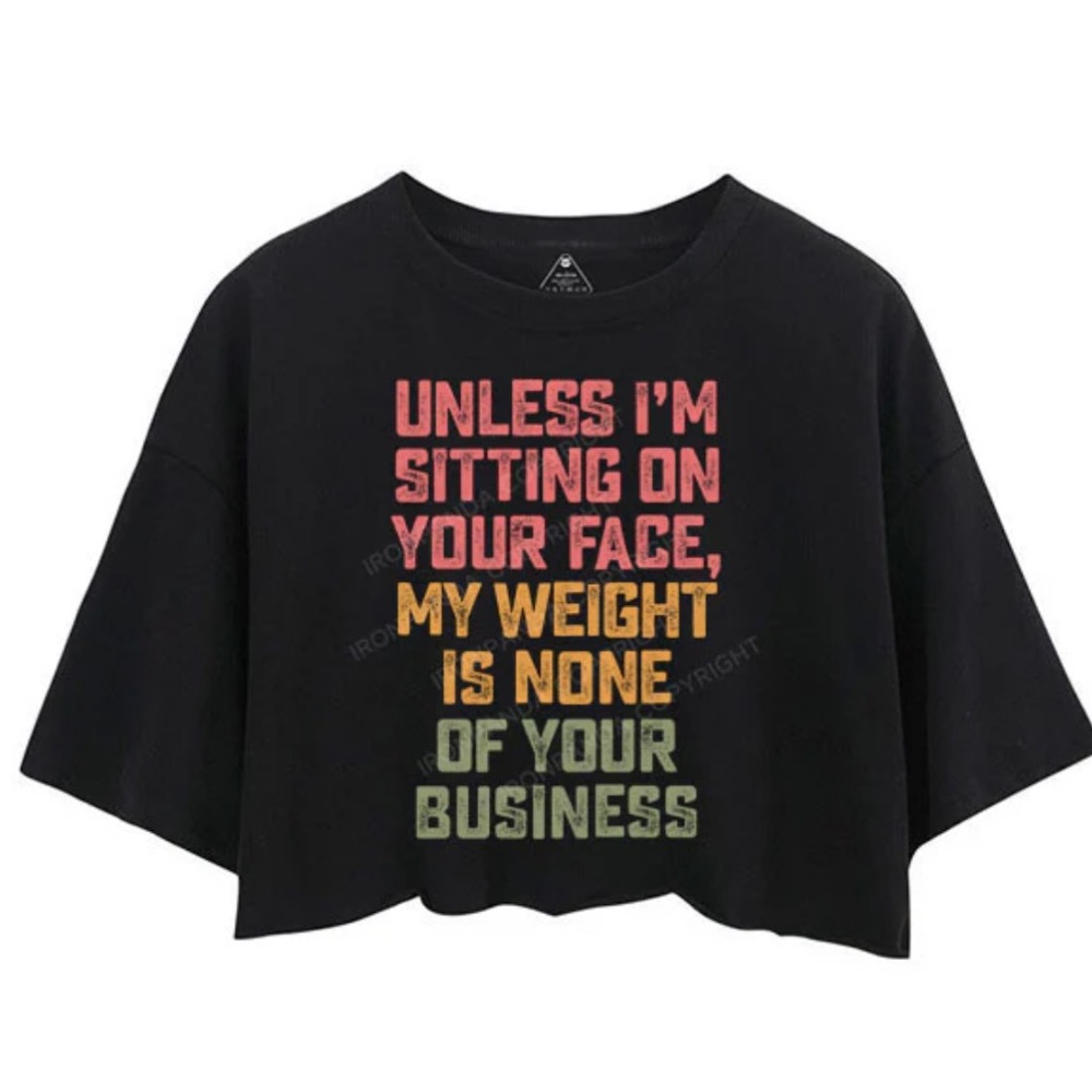Iron Panda Cropped Black Graphic Gym Tee
